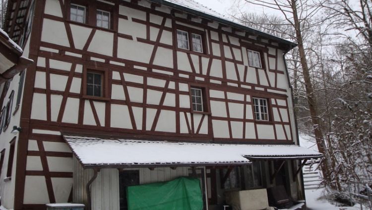 Fassadenrenovation, Pfadiheim Alte Mühle, Kreuzlingen Thurgau Juli 2010, vor der Renovation